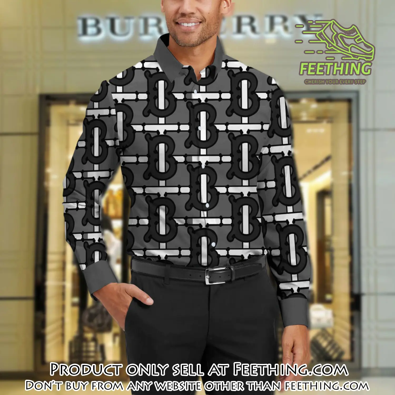 Burberry long sleeves button down shirt for elegant men lsb1005 ft5556722